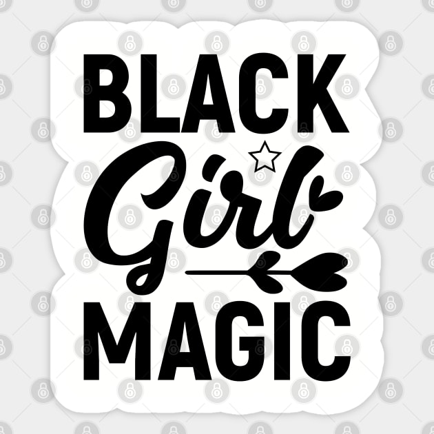 Black Girl Magic, Black History Month Sticker by UrbanLifeApparel